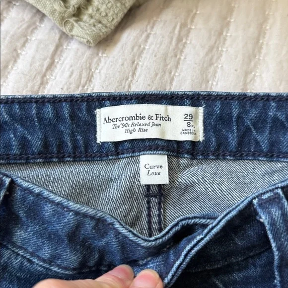 Abercrombie The 90’s Relaxed Jean High Rise - Curve Love - Extra Long - Picture 5 of 6